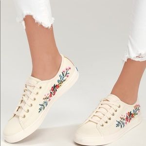 NWT Keds x Rifle Paper Co Vine Embroidered Sneaker